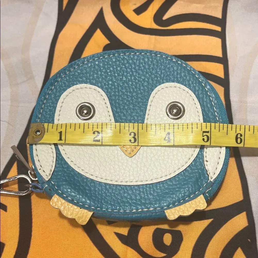 Penguin Design Blue Wristlet Clutch